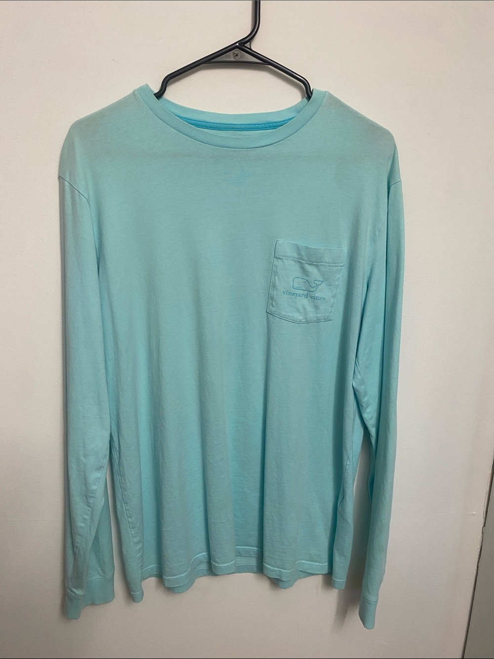 Vineyard Vines Men’s Long-Sleeve Pocket Tee - Aqua Blue